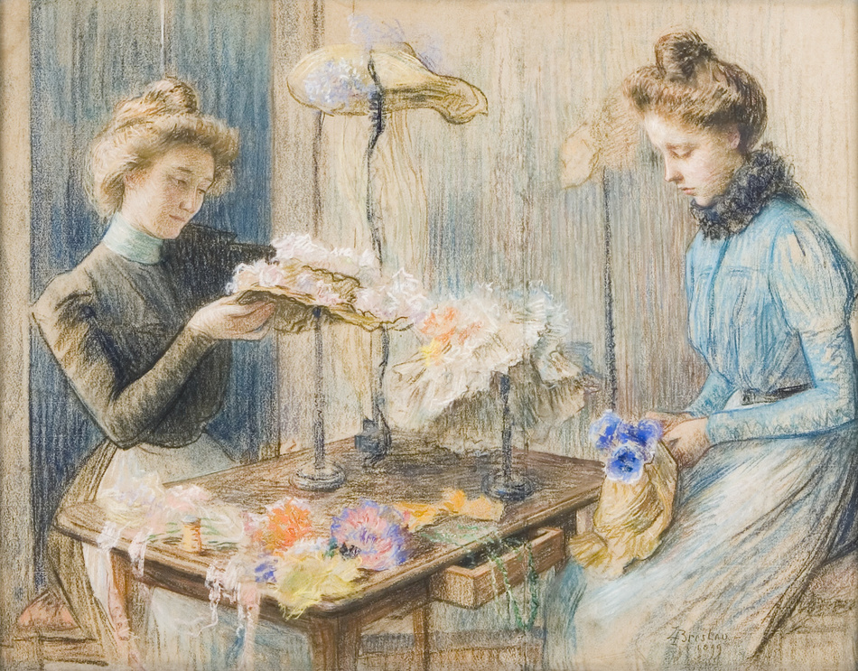 Les Modistes (The Milliners), 1899 by Marie Louise Catherine Breslau (French, 1856 - 1927)