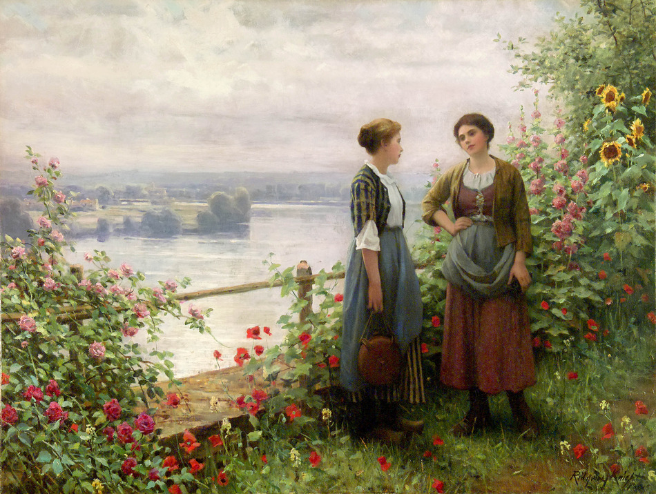 Sur la Terrasse by Daniel Ridgway Knight (American, 1839 - 1924)