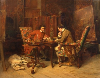 The Chess Game, 1853 by Jean-Louis-Ernest Meissonier (French, 1815 - 1891)