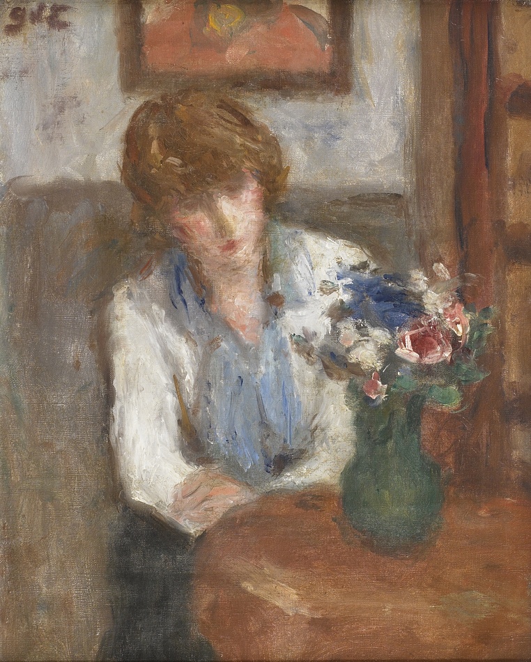 Une Femme avec Vase de Fleurs by Georges d’Espagnat (French, 1870 - 1950)