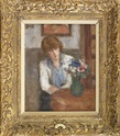 Une Femme avec Vase de Fleurs by Georges d’Espagnat (French, 1870 - 1950)