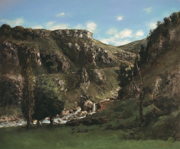 Valley of the Loue near Mouthier-Haute-Pierre, c. 1865-68 by Gustave Courbet (French, 1819 - 1877)