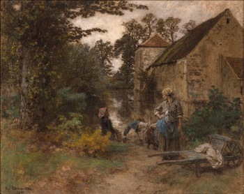 Les Laveuses de la Ferme au Ru Chailly, 1905 by Léon Augustin Lhermitte (French, 1844 - 1925)