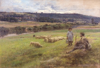 Berger et son Troupeau, 1892-94 by Léon Augustin Lhermitte (French, 1844 - 1925)