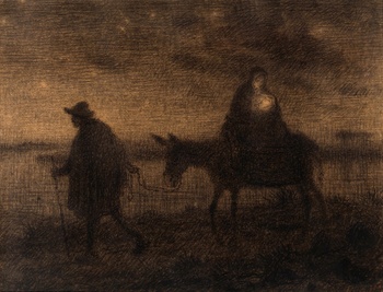The Flight into Egypt, c. 1864 by Jean-François Millet (French, 1814 - 1875)