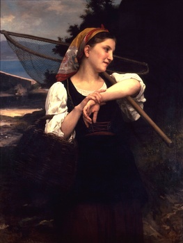 Pêcheuse, 1872 by William Adolphe Bouguereau (French, 1825 - 1905)