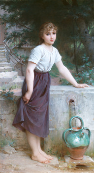 Gathering Water, 1890 by Emile Munier (French, 1840 - 1895)