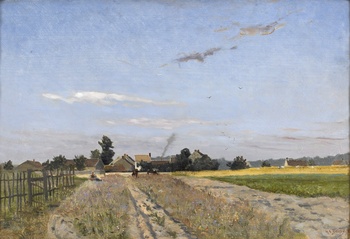 Les Champs à l’orée du Village (Fields at the edge of the village), 1876 by Hippolyte Camille Delpy (French, 1842 - 1910)