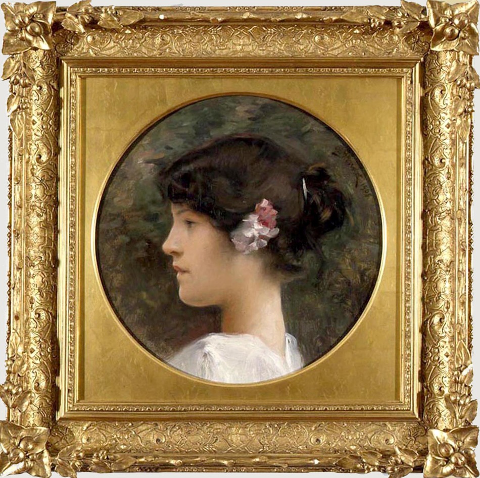 Profile of Young Girl, 1905 by Julius Leblanc Stewart (American, 1855 - 1919)