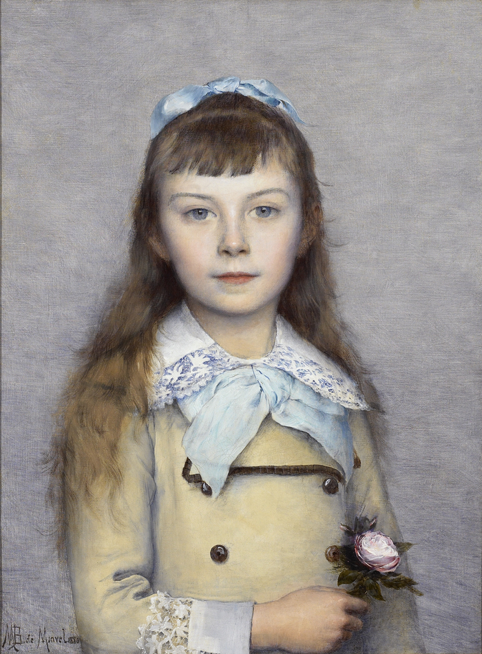 Portrait of a Young Girl, 1880 by Louis-Maurice Boutet de Monvel (French, 1851 - 1913)