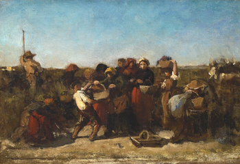 The Vintage at Château Lagrange, c. 1862 by Jules Breton (French, 1827 - 1906)