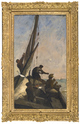 Pêcheurs à bord d’un bateau by Karl Pierre Daubigny (French, 1846 - 1886)