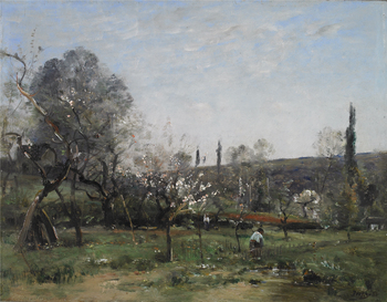 Flowering Appletrees, 1883 by Louis-Aimé  Japy (French, 1840 - 1916)
