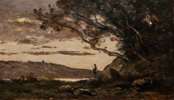 L’Aube (Dawn), circa 1865-70 by Jean-Baptiste-Camille Corot (French, 1796 - 1875)
