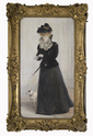 Portrait d’une Élegante, circa 1899 by Jean-François Raffaëlli (French, 1850 - 1924)