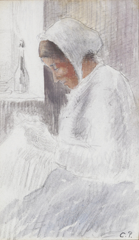 Portrait of Julie (the artist’s wife) by Camille Pissarro (French, 1830 - 1903)