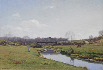 L’Apance au pont des Perches (Châtillon, Vosges) by Jean Ferdinand Monchablon (French, 1855 - 1904)