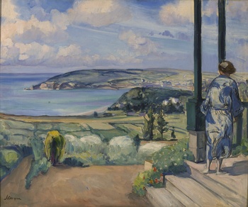 Sur la Terrasse à Morgat, c. 1924 by Henri Lebasque (French, 1865 - 1937)