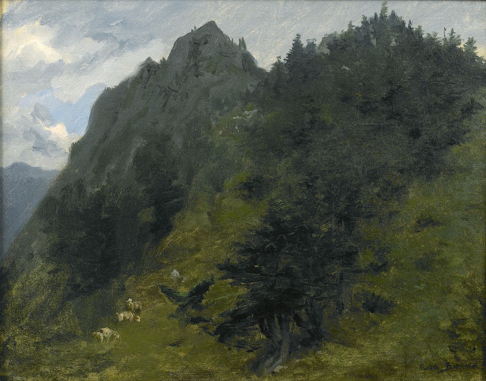 Sheep Grazing on a Hillside in the Pyrenees by Rosa Bonheur (French, 1822 - 1899)