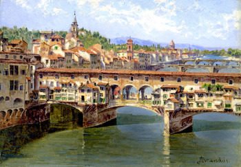 Ponte Vecchio, Florence by Antonietta Brandeis (Bohemian, 1849 - 1910)