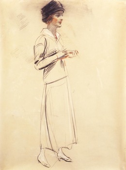 Jeune Femme debout (Mlle. Kelly) by Paul César Helleu (French, 1859 - 1927)