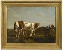 Cattle at the Watering Hole by Constant Troyon (French, 1810 - 1865)