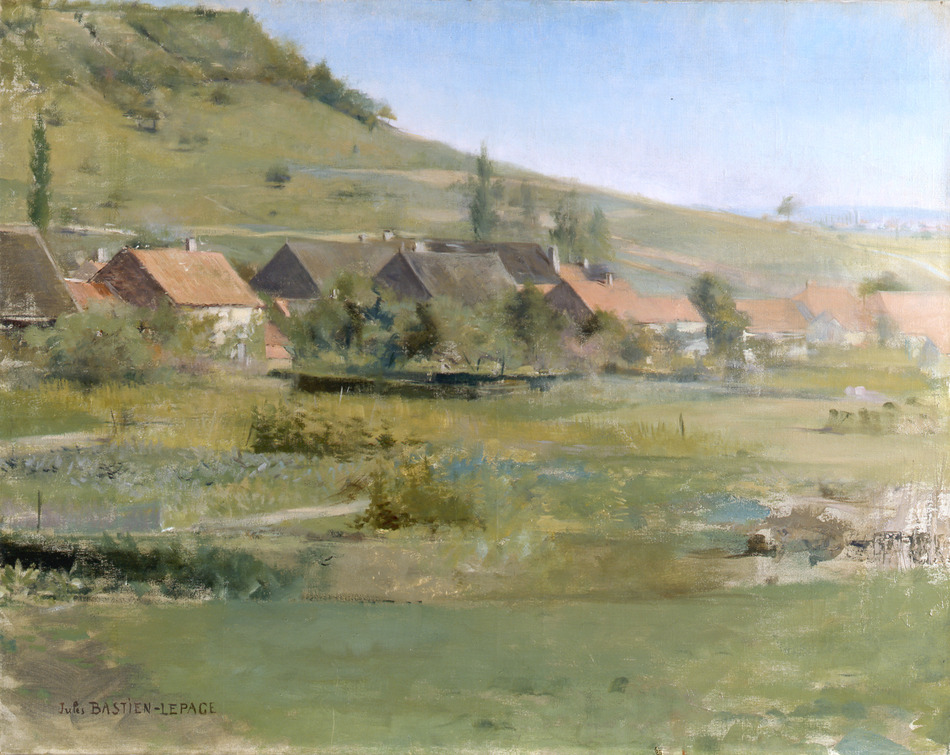 Landscape with a Village, Environs of Damvillers, c. 1882-83 by Jules Bastien-Lepage (French, 1848 - 1884)