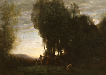 Ronde de Nymphes (Effet du Matin) by Jean-Baptiste-Camille Corot (French, 1796 - 1875)