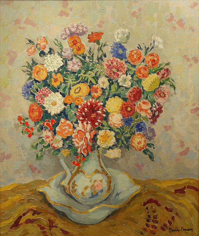 Still Life, Bouquet in a Pitcher by Jacques Martin-Ferrières (French, 1893 - 1972)
