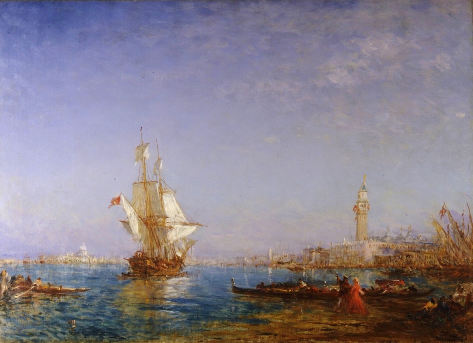 Le Quai des Esclavons, Venice by Félix Ziem (French, 1821 - 1911)