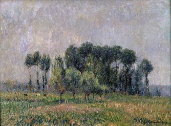 Peupliers au Printemps (Poplars in Springtime), 1905 by Gustave Loiseau (French, 1865 - 1935)