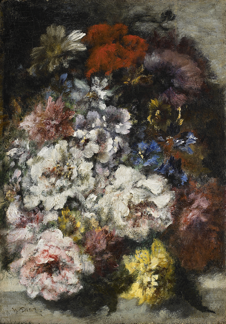 Schiller & Bodo | Artists | Narcisse Virgile Diaz de la Pena (French, 1807  - 1876) | Artworks | Bouquet de fleurs