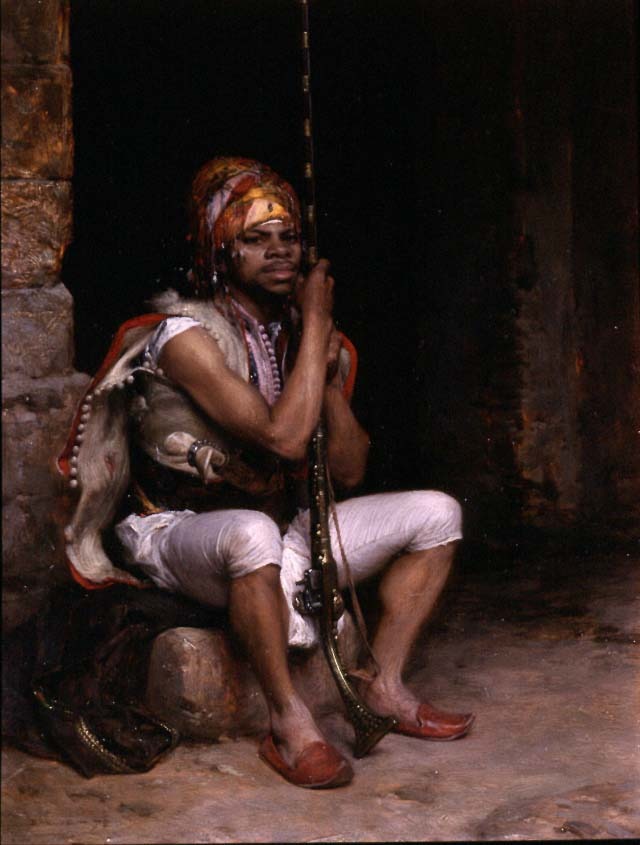 Nègre Assis / The Sentinel, 1872 by Charles Bargue (French, 1825 - 1883)